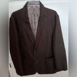 Men’s size M Brown Sportcoat, excellent condition, softbrushed feel, fully lined
